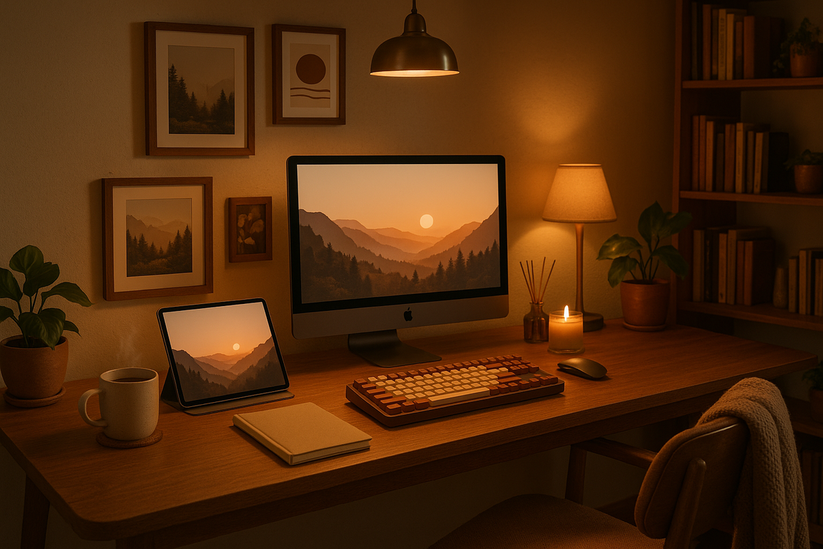 Creating a Calm, Coffee-Inspired Workspace