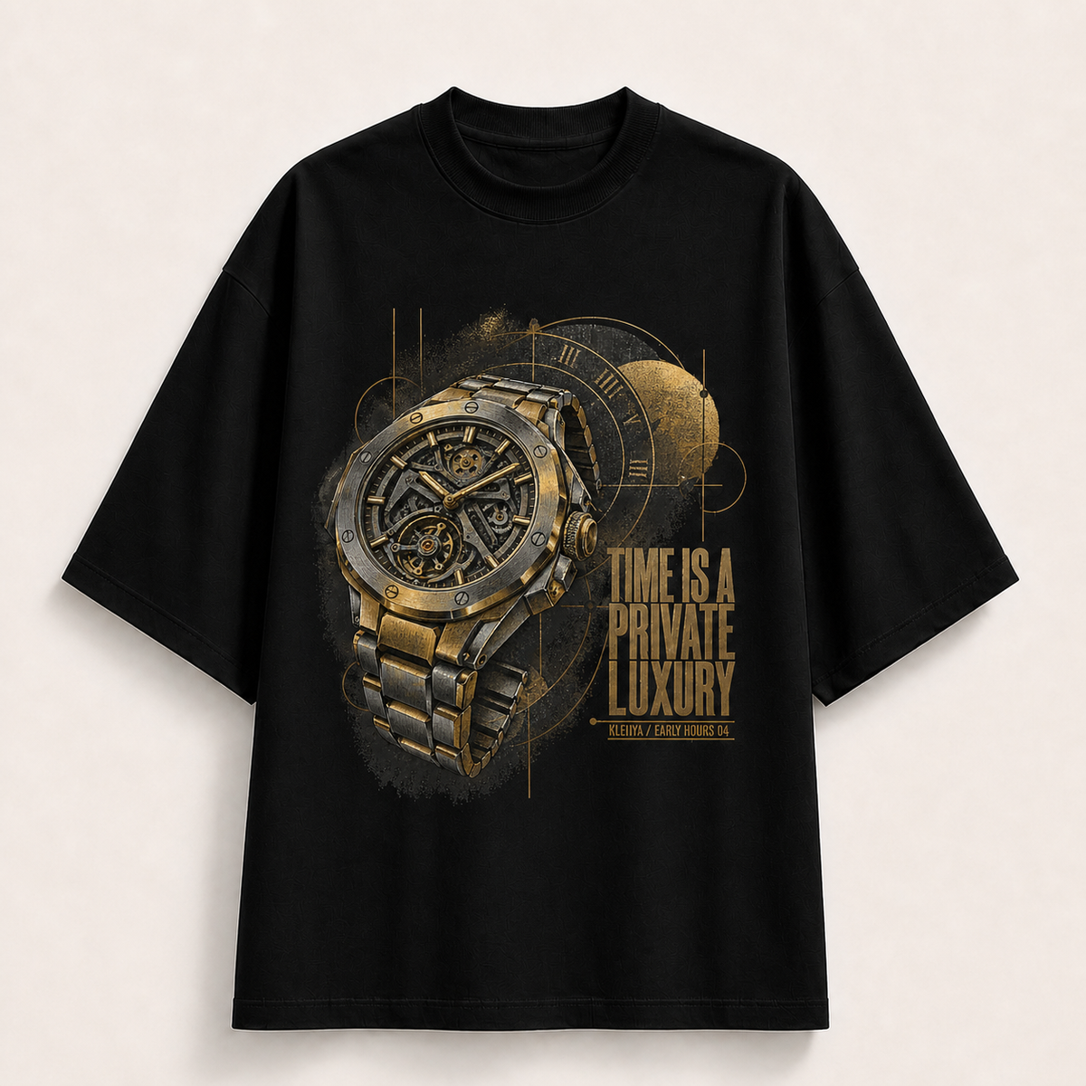 Time Is a Private Luxury - Oversized Tee 100% Premium Cotton