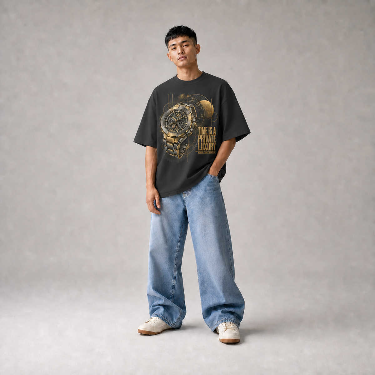 Time Is a Private Luxury - Oversized Tee 100% Premium Cotton